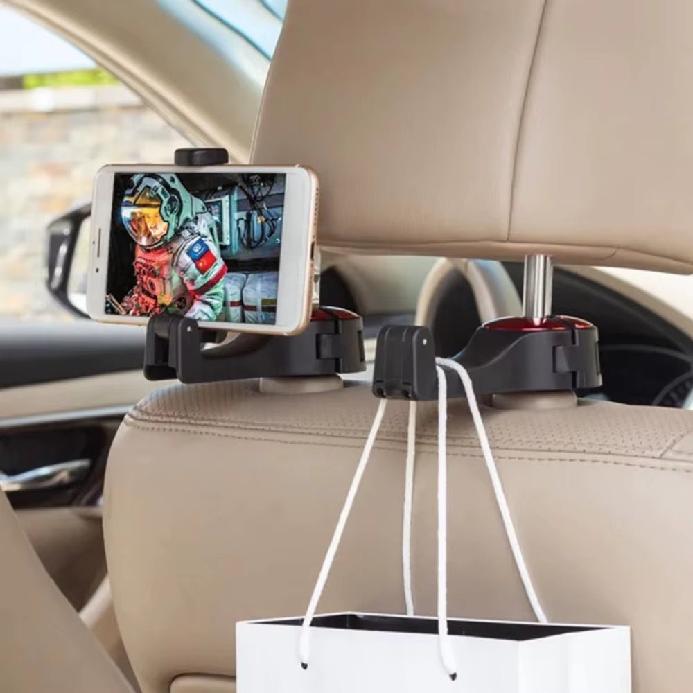 Car Back Seat Hook Multi-Function Hanging Storage Mobile Phone Holder Lazy Bracket Rear Headrest